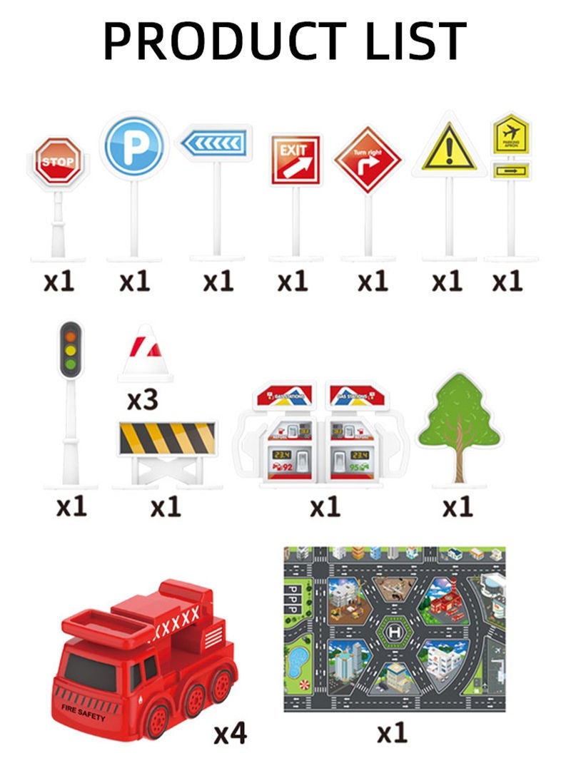 Sharpdo Children's Plane Toys Multifunctional Storage Scene Fire Truck Inertia Car Modelcan be both a plane and a fire truck station. - Image 3